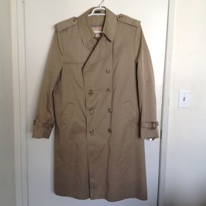 Vintage Khaki Double Breasted Trench Coat